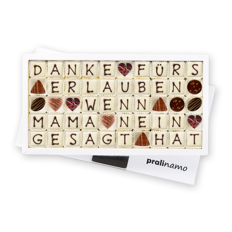 Danke fürs Erlauben - Vatertag - Pralinen Danke fürs Erlauben - Vatertag - Pralinen