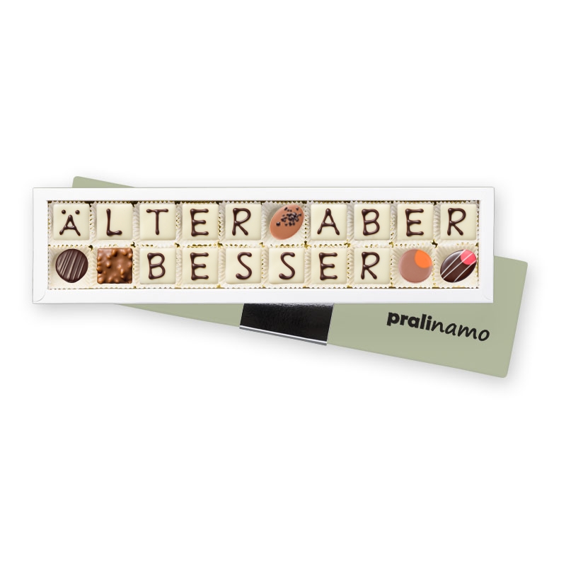 Älter aber besser – Pralinen - Geschenk zum Geburtstag