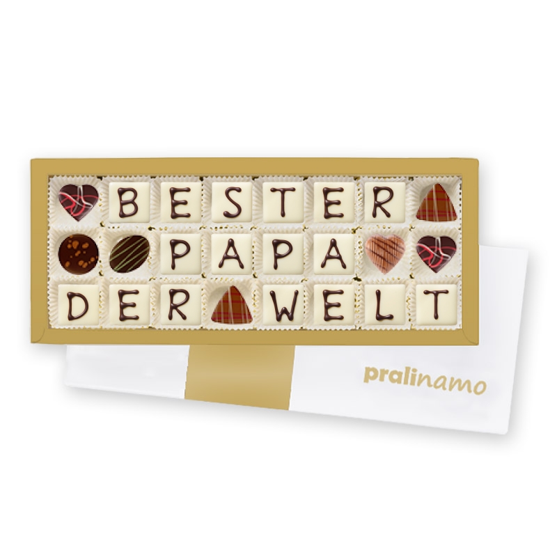 Bester Papa der Welt – Pralinen zum Vatertag verschenken Bester Papa der Welt – Pralinen zum Vatertag verschenken
