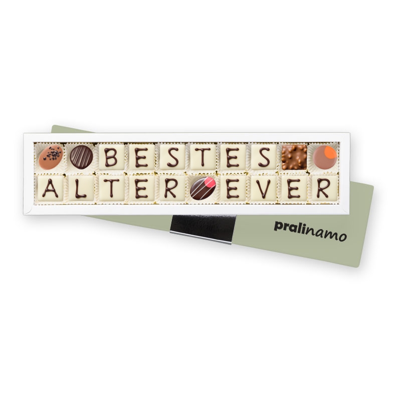 Bestes Alter ever – Pralinen Geschenk zum Geburtstag