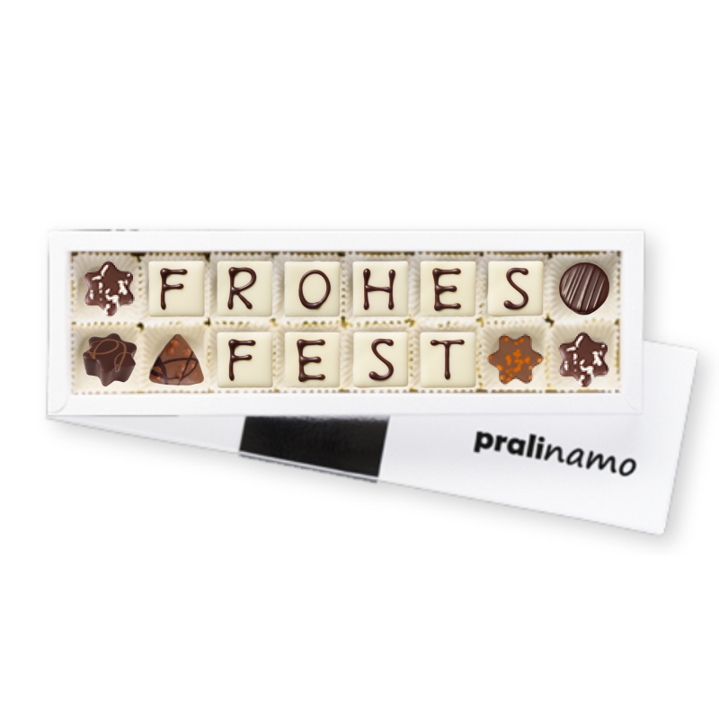 Frohes Fest – 16er Pralinenbox Frohes Fest – 16er Pralinenbox