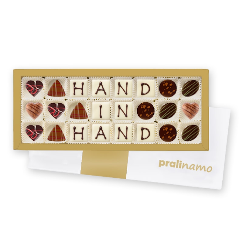 Hand in Hand - Pralinen zum Valentinstag