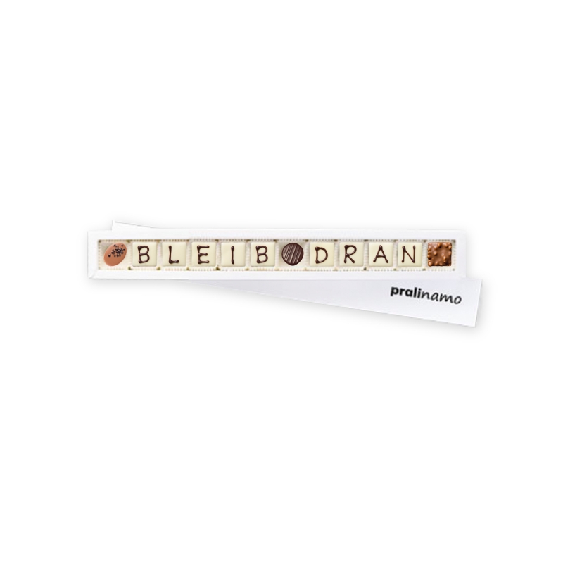 Motivationsgeschenk „Bleib dran“ – Pralinen mit Botschaft