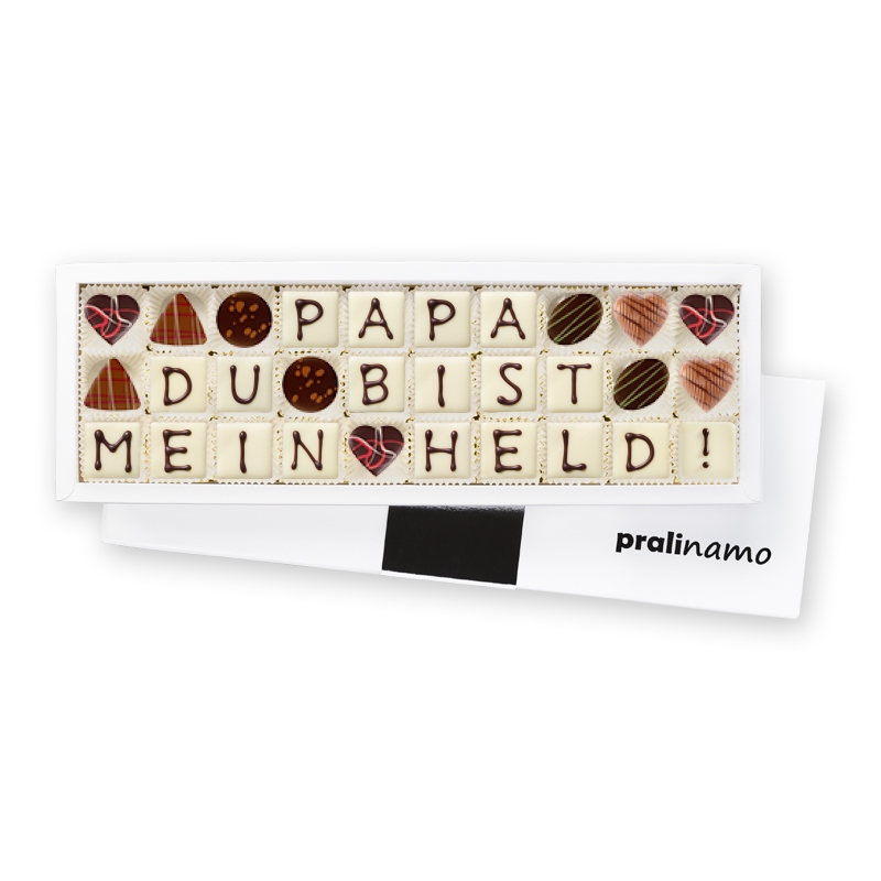 Papa - du bist mein Held - Vatertagsgeschenk - Pralinen Papa - du bist mein Held - Vatertagsgeschenk - Pralinen