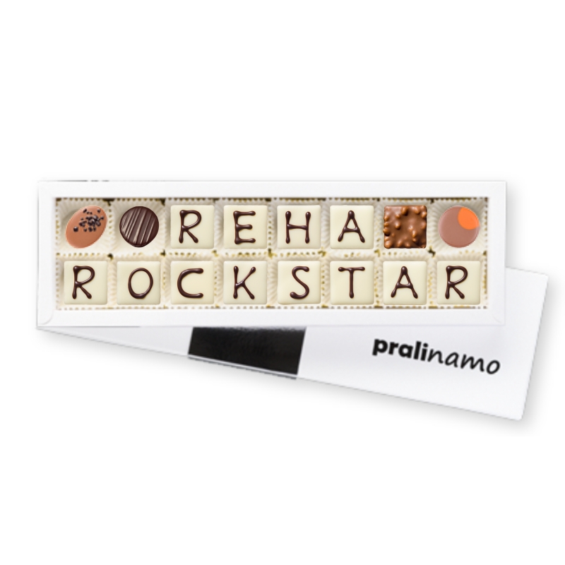 Reha Rockstar – Genesungsgeschenk aus Pralinen