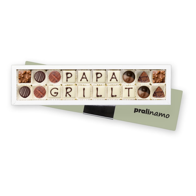 PAPA GRILLT Pralinen - persönliches Geschenk zum Vatertag